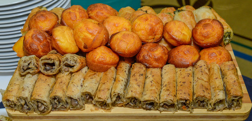 mushrooms pie and corn bread © nedomacki