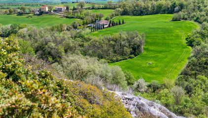 Fototapeta na wymiar Hills of Tuscany in spring season