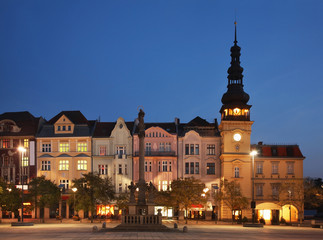 Fototapeta na wymiar Masaryk Square in Ostrava. Czech Republic
