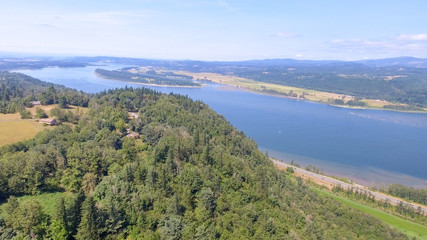 Aerial view of Columbia River Gorge, Oregon