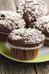 Tasty chocolate muffins.