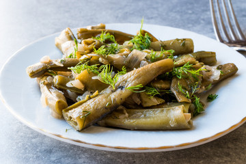 Turkish Food Broad Beans with Olive Oil and Dill / Zeytinyagli Bakla.