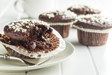 Tasty chocolate muffins.