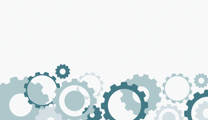Background design with gray and blue gears - obrazy, fototapety, plakaty
