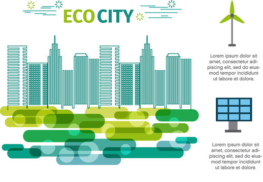 Energy and Ecology Infographic with Illustrations