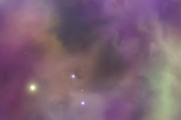 Colorful space nebula. Illustration, for use with projects on science, and education. Plasmatic nebula, deep outer space background with stars. Universe filled with stars, nebula and galaxy