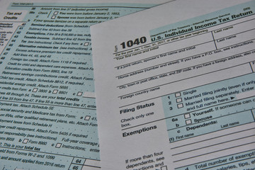 Fototapeta premium Income form 1040