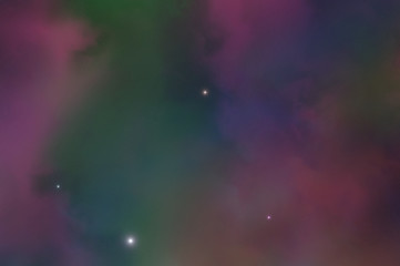 Colorful space nebula. Illustration, for use with projects on science, and education. Plasmatic nebula, deep outer space background with stars. Universe filled with stars, nebula and galaxy