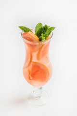 summer lemonade on the white