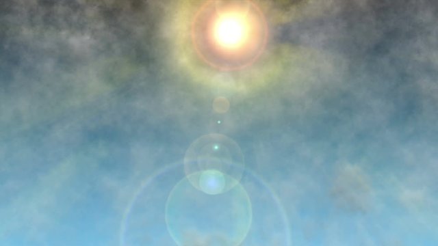 Sunny sky changes to clouds and rain storm. Loop sections: first 4 and last 5 seconds. Weather background animation. In 4K and HD.
