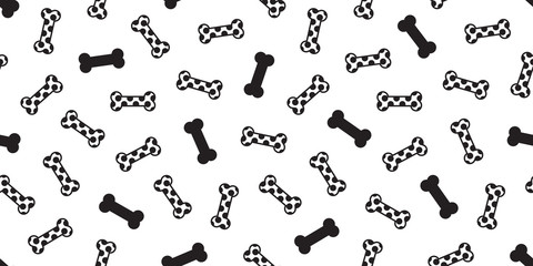 dog bone seamless pattern vector bone isolated polka dot wallpaper background white