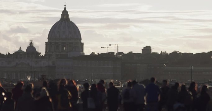 Rome skyline at sunset