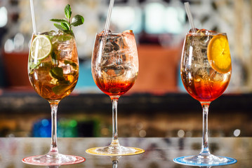 cocktails in the bar