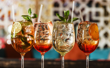 cocktails in the bar