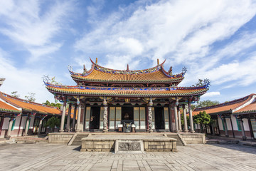 Courtyard of the Temple of Confucius in Taipei, Taiwan (Asia)