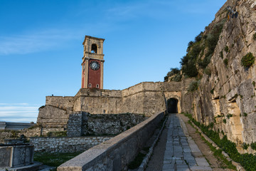 Fototapeta na wymiar The Old Venetian Fortress in Kerkyra, Corfu island, Greece