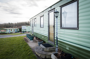 static caravan on a site in wales