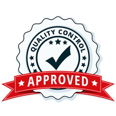 Quality Control Checkmark label illustration