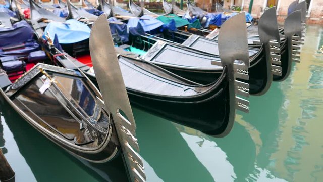 gondolas in Venice, Italy