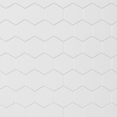 White hexagonal tile