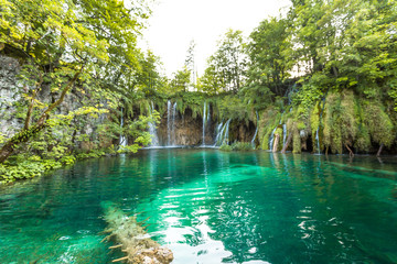 Plitvice Lakes, Croatia Waterfall. Amazing Place.