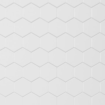 White Hexagonal Tile