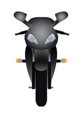 vector icon of motorbike - front view