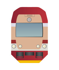 Vector icon of train - front view