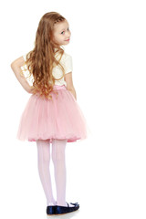 Beautiful little girl 5-6 years.