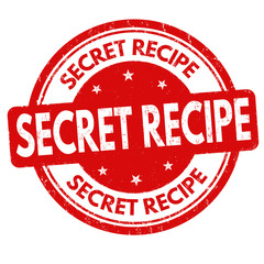 Secret recipe grunge rubber stamp