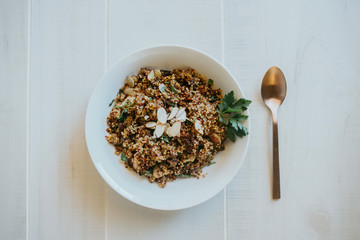 Sun-dried  Tomato Lemon Almod Quinoa Salad