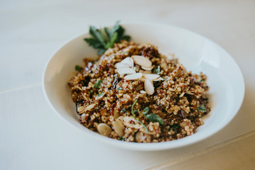 Sun-dried  Tomato Lemon Almod Quinoa Salad
