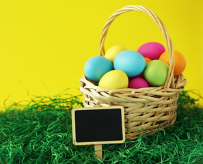 Colorful Easter Eggs Basket