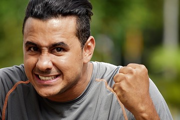 Male Athlete And Anger