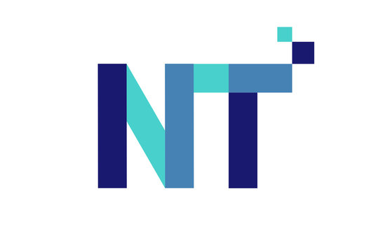 NT Digital Ribbon Letter Logo 
