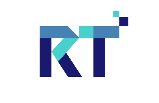 RT Digital Ribbon Letter Logo 
