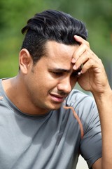 Tearful Male Athlete