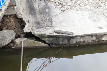 destroyed part of structure