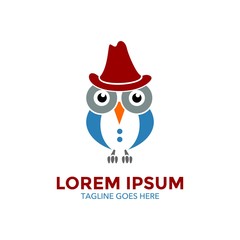 owl logo. vector illustration. unique