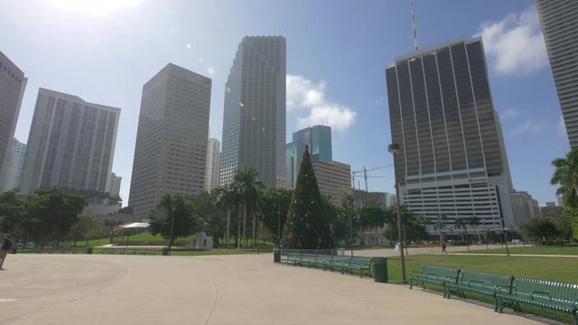 Christmas tree in the Bayfront Park, Miami