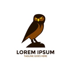 owl logo. vector illustration. unique
