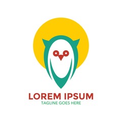 owl logo. vector illustration. unique
