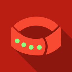 Dog collar vector icon in cartoon style for web