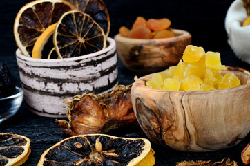 dried fruits on  table