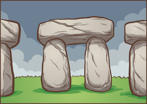 Stonehenge cartoon background. Vector clip art illustration with simple  gradients. Some elements on separate layers. Stock Vector | Adobe Stock
