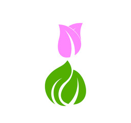 leaf logo design for nature icon or agriculture product