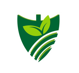 leaf logo design for nature icon or agriculture product