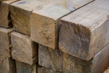 stack of wood, building material closeup