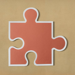 Obraz premium Jigsaw puzzle piece strategy icon