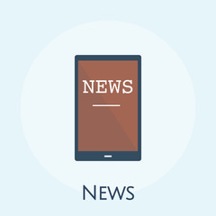 Illustration of news on a mobile